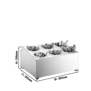 Zásobník na príbor, 6 držiakov