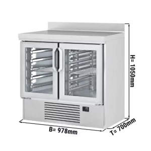 Premium plus chladiaci pult – 978x700mm, 2 sklenené dvere, s podstavcom