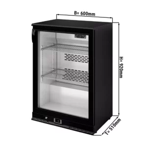 Chladiace barové stoly na nápoje 140L - 1 sklenené dvere