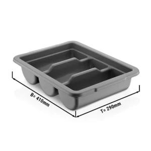 Zásobník príborov – 3 priehradky, šedá