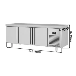 Premium plus pekársky chladiaci pult – 2185x800mm, 3 dvierka