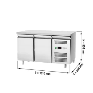 Pekársky chladiaci pult eco – 1500x800mm, 2 dvierka