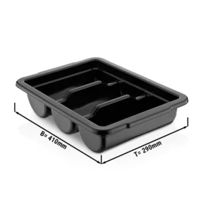 Zásobník príborov – 3 priehradky, čierny