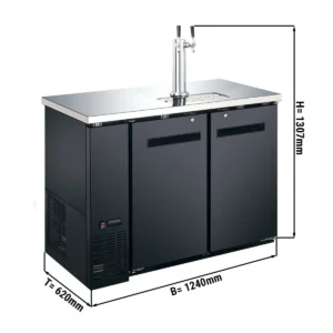 Chladič na pivo s výčapom – pre 2×50 l sudy – 1240×620 mm