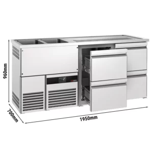 Bar na nápoje PREMIUM - 1950x700mm - 4 zásuvky