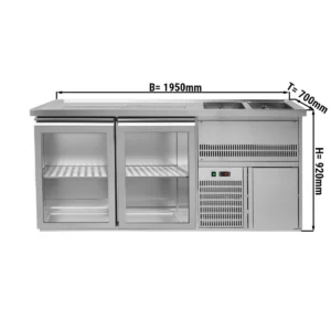 Zásuvkový pult PREMIUM PLUS – 1950×700 mm – 2 zásuvky