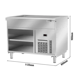 Bufetový pult KODAŇ – 1120mm, chladiaca doska, pre 3x GN 1/1, nerez AISI 304