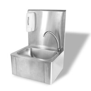 Bezdotykové kolenové umývadlo Hendi – rozmery 400×335×570 mm