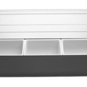 Box na prísady s 3 nádobami Bar Up – čierny, 480x150x100 mm