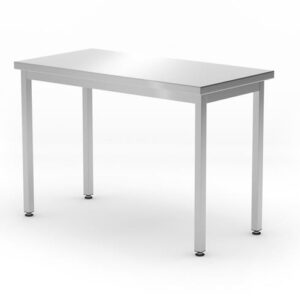 Centrálny pracovný stôl Budget Line Hendi – zoskrutkovaný, bez police, hĺbka 600 mm, 800x600x(H)850mm