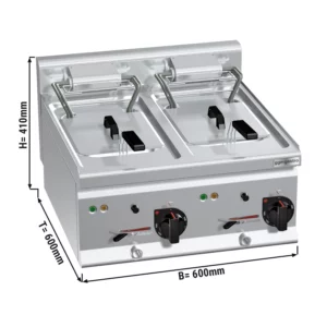 Elektrická fritéza – 10+10 L, 18 kW