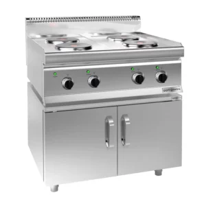 Elektrický varič – 9,2 kW, 4 okrúhle platne, s podstavcom (2 dvierka)