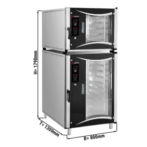 2× pekársky konvektomat Digitálny – 5×+10×EN 80×40