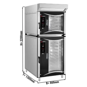 2x digitálny pekársky konvektomat – 5x+10x EN 80x40, kryt, základný rám