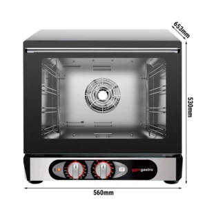 Teplovzdušná rúra COMPACT – s parou, manuálna, 4 plechy 450x340mm