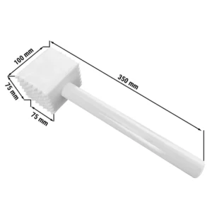 Štvorcový mäsiarsky zmäkčovač – biely