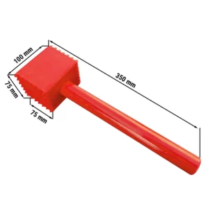 Štvorcový mäsiarsky zmäkčovač – červený