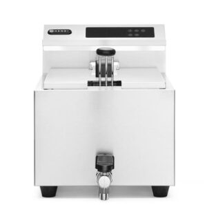 Fritéza Hendi s digitálnym ovládaním – výpustný ventil, 8 l, 230V/3500W, 305×515×(H)345 mm
