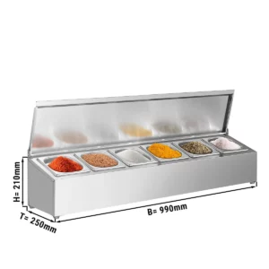 Vrchná polica na korenie – 6x GN 1/6