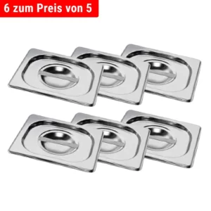 Nerezové GN veko 1/6 – s výrezom na lyžičku