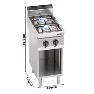 Plynový varič s podstavcom – 9,5 kW, 2 horáky