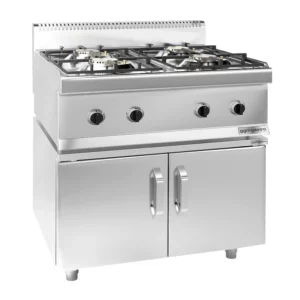 Plynový sporák – 14 kW, 4 horáky, s podstavcom a 2 dvierkami