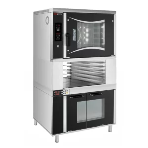 Digitálna pekárska plynová rúra – 6x EN 60x40, s kysnutím, stojan