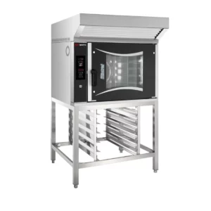 Digitálna pekárska plynová rúra – 6x EN 60x40, s digestorom, základný rám