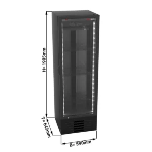 Nápojová chladnička – 330l, 1 sklenené dvere, LED osvetlenie