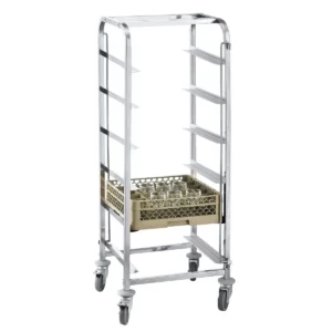 Nerezový vozík na riad - pre 7 košíkov
