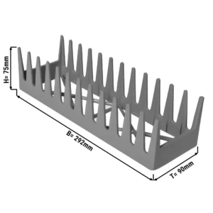 Stojan na 12 tanierov - sivý (12 kusov)