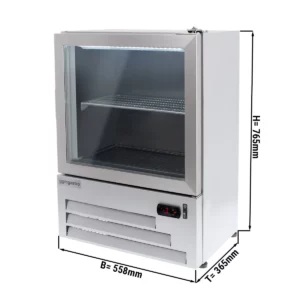 Sklenený ľad/mraznička Hendi - 52,5 litra, s 1 sklenenými dvierkami