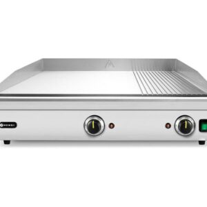 Grilovacia doska 1/3 vrúbkovaná – Hendi, Kitchen Line, 220–240 V / 3500 W, 697×474×(H)241 mm