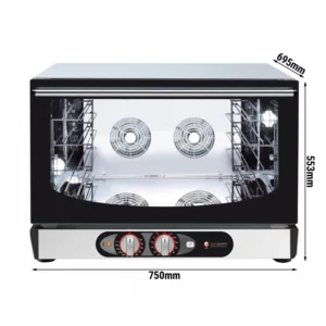 Teplovzdušná rúra COMPACT – manuálna, 4x GN 1/1 alebo EN 60x40, so vstrekovaním vody