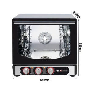 Teplovzdušná rúra COMPACT – s parou, manuálna, 4 plechy 450x340mm