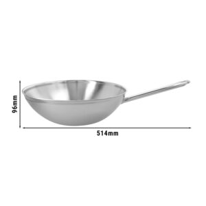 Wok s plochou základňou DEMEYERE APOLLO 7 Ø300 mm nerez