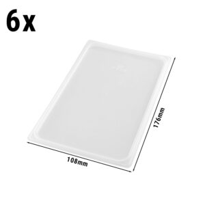 (6 kusov) CAMBRO | CAMWEAR® - Polypropylénové GN veko 1/1 - vzduchotesné - mliečne