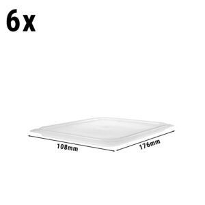 (6 kusov) CAMBRO | CAMWEAR® - Polypropylénové GN veko 1/2 - vzduchotesné - mliečne