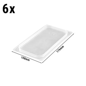 (6 kusov) CAMBRO | CAMWEAR® - Polypropylénové GN veko 1/3 - vzduchotesné - mliečne