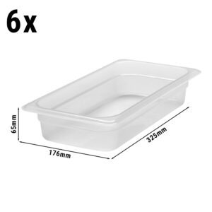(6 kusov) CAMBRO | CAMWEAR® - Polypropylénová GN nádoba 1/3 - mliečna - hĺbka 65 mm