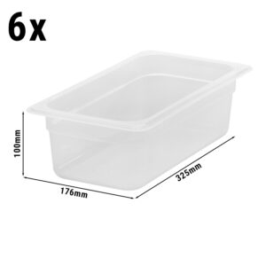 (6 kusov) CAMBRO | CAMWEAR® - Polypropylénová GN nádoba 1/3 - mliečna - hĺbka 100 mm