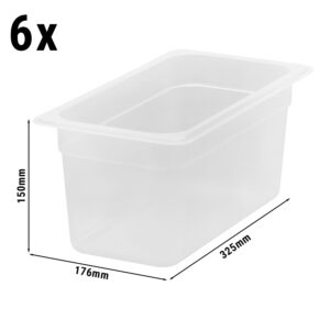 (6 kusov) CAMBRO | CAMWEAR® - Polypropylénová GN nádoba 1/3 - mliečna - hĺbka 150 mm