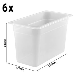 (6 kusov) CAMBRO | CAMWEAR® - Polypropylénová GN nádoba 1/3 - mliečna - hĺbka 200 mm