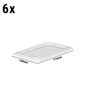 (6 kusov) CAMBRO | CAMWEAR® - Polypropylénové GN veko 1/4 - vzduchotesné - mliečne