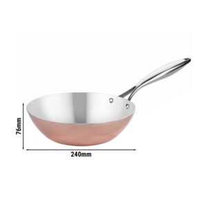 Wok panvica z medi Ø24 cm