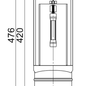 Čistiaca nerezová rúrka s vekom – Ø 450 mm
