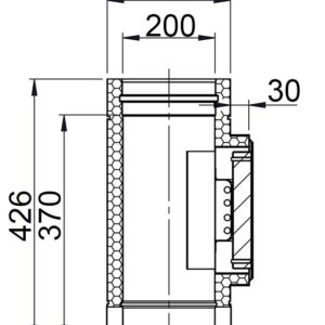 Čistiaca rúrka s boxom z nerezu Ø 200 mm