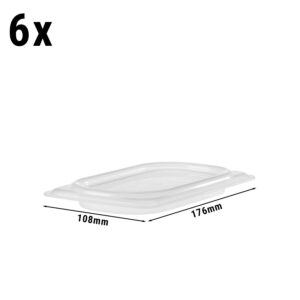 (6 kusov) CAMBRO | CAMWEAR® - Polypropylénové veko GN 1/6 - vzduchotesné - mliečne