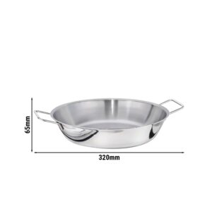 Panvica na paellu nerezová Ø320 mm výška 65 mm