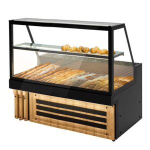 Neutrálna vitrína - 1800mm - drevené čelo - 1 polica